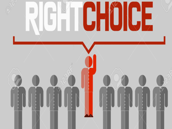 Right choice business unique concept, 3D rendering